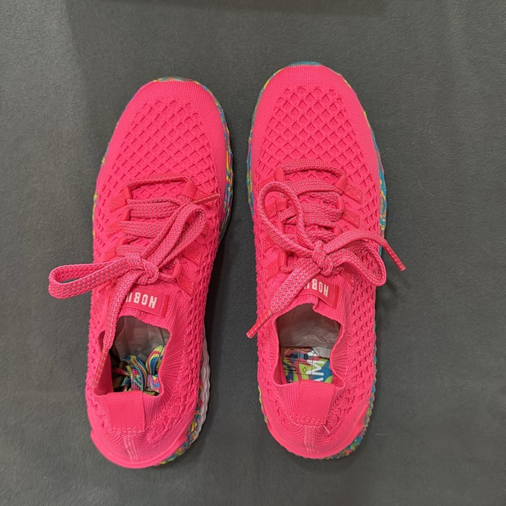 NOBULL Pink Athletic Shoes with Multicolor Sole - Picture 2 of 7